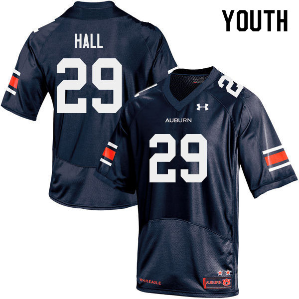 Auburn Tigers Youth Derick Hall #29 Navy Under Armour Stitched College 2019 NCAA Authentic Football Jersey ZWS7174NP